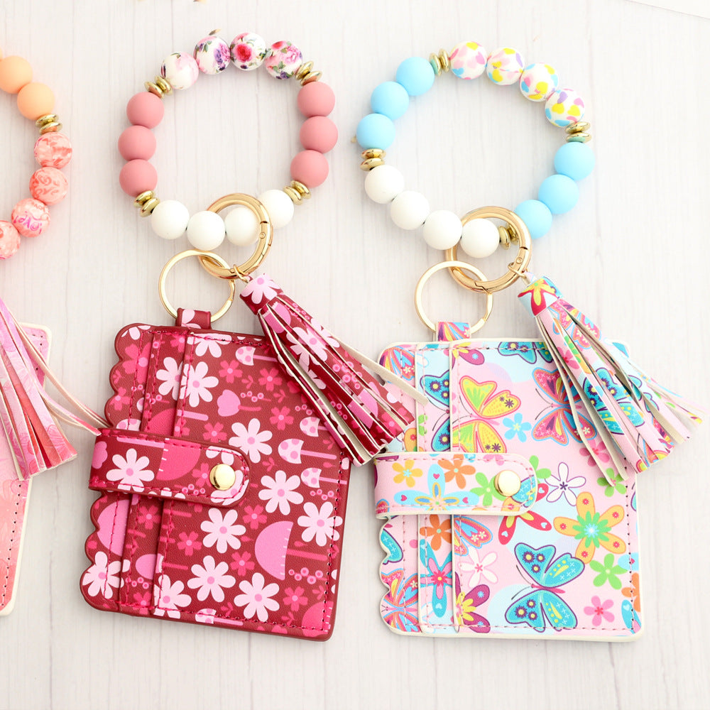 Printed Card Case Wristlet Bangle Keychain - NO-9 - 3