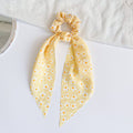 Ditsy Floral Scarf Tie Hair Band - Yellow