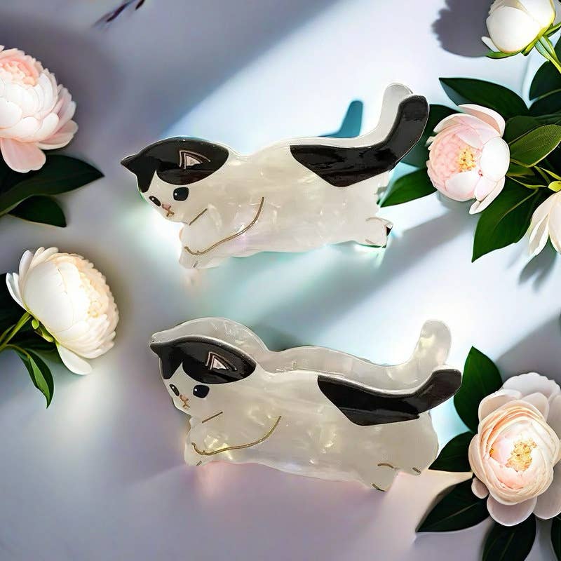Cute Kitty Acetate Hair Claw Clip