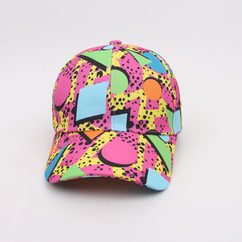 Abstract Memphis Print Adjustable Baseball Cap - Colorful