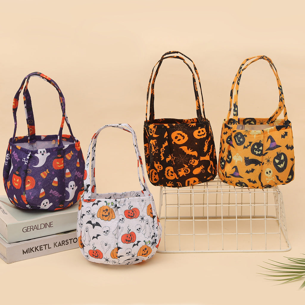 Spooky Pumpkin Ghost Print Candy Pouch