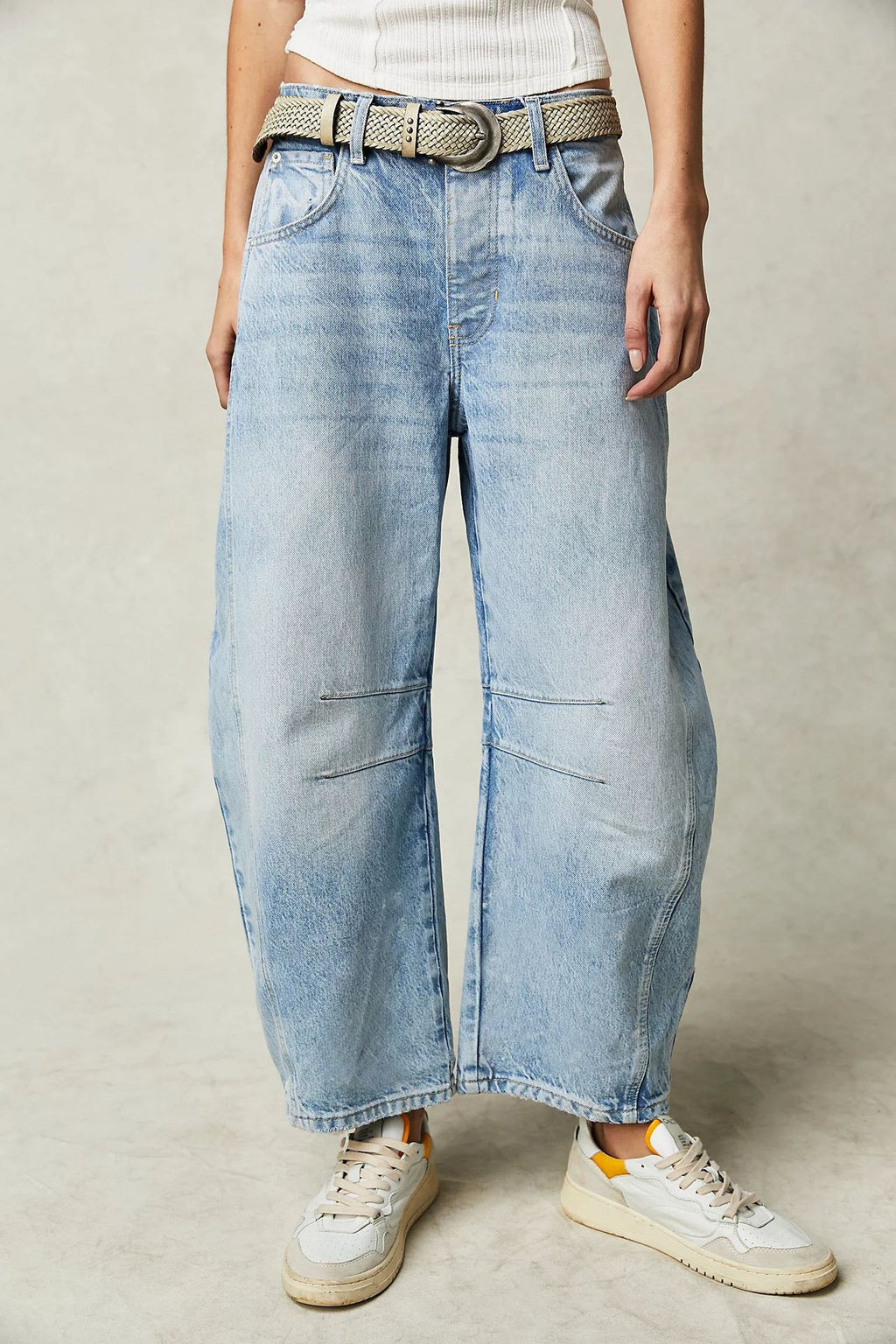 Barrel Leg Slouchy Cocoon Fit Jeans - Light blue - 3