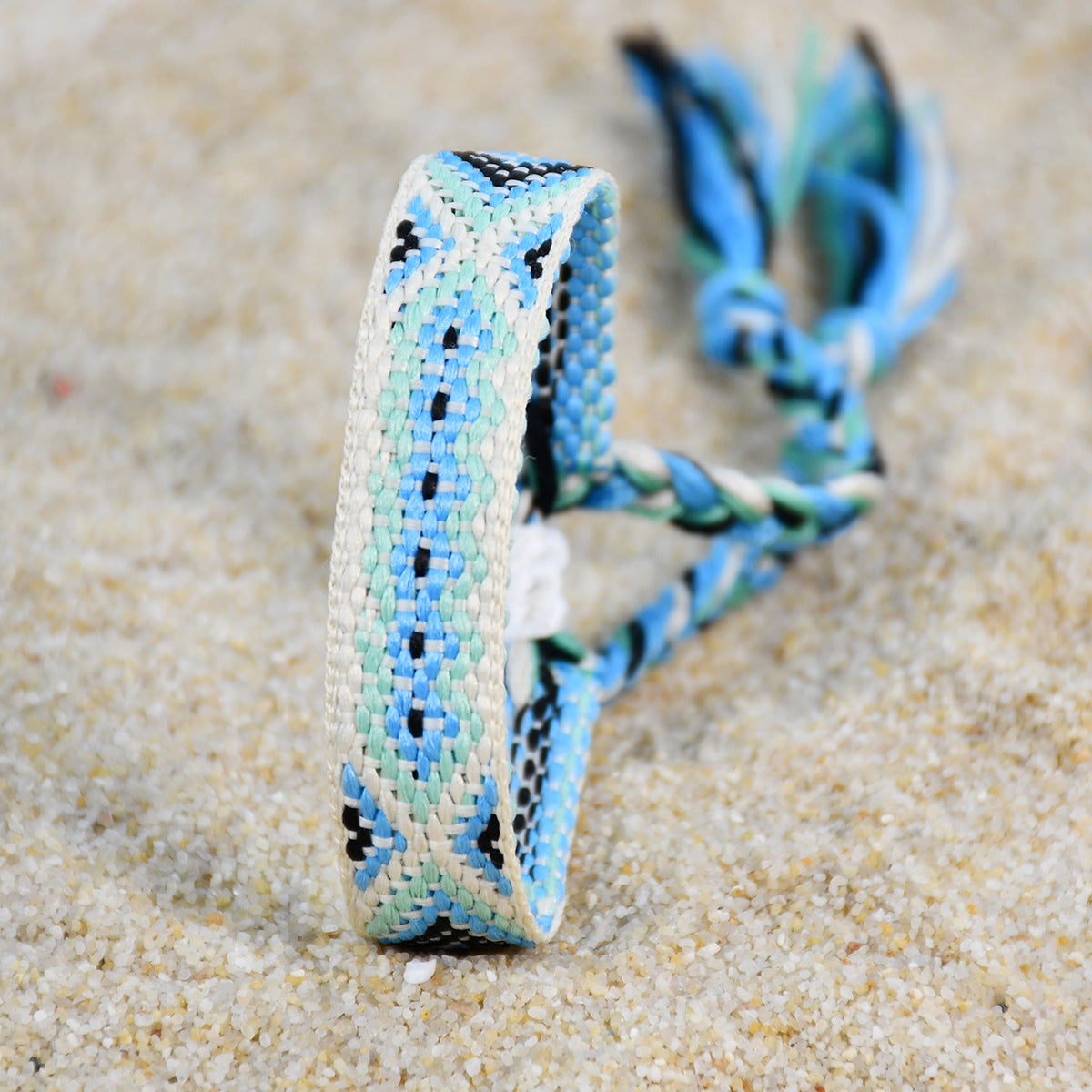 Handwoven Friendship Bracelet With Tassel Ties - C6