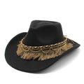 Boho Fringe Trim Cowboy Hat - Color_1