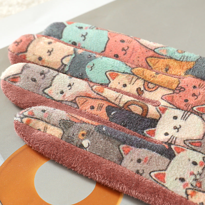 Cat and Dog Print Fleece Lined Gloves - Color_3 - 3