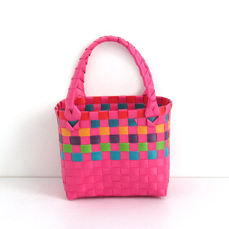 Checkered Woven Mini Square Handbag - Color_16