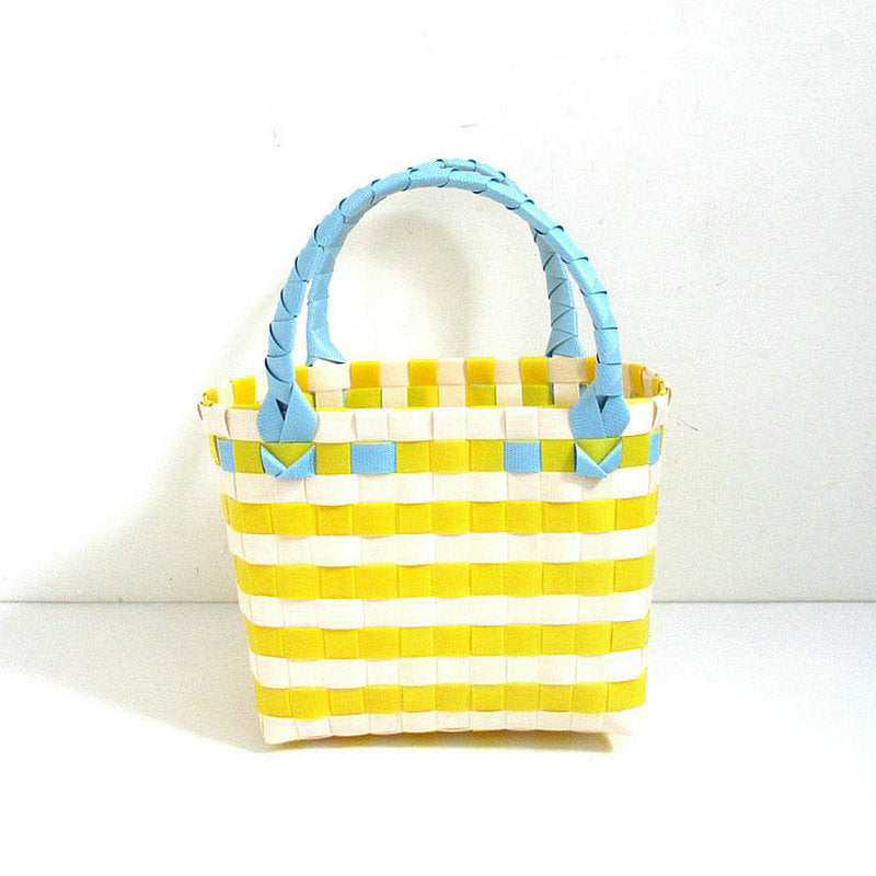 Checkered Woven Mini Square Handbag - Color_23