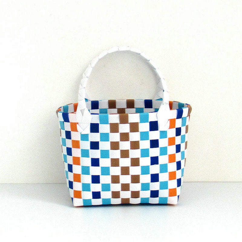 Checkered Woven Mini Square Handbag - Color_24
