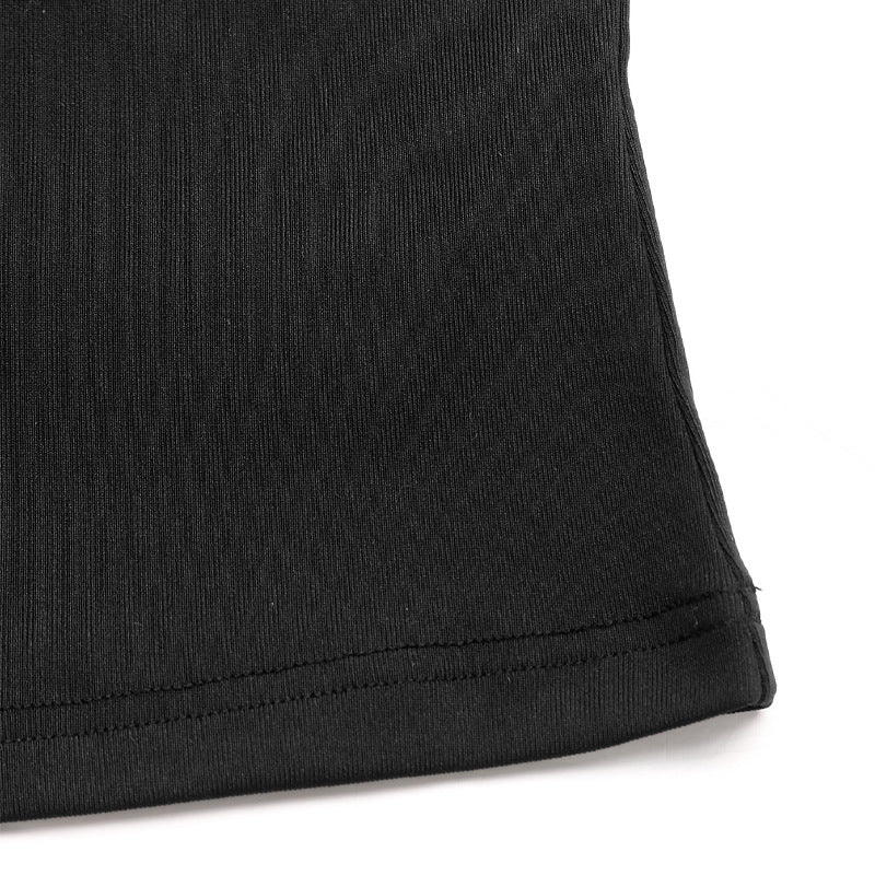 Off Shoulder Contrast Bow Fitted Blouse - Black - 9