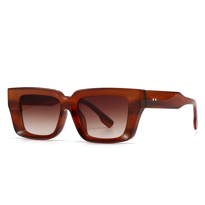 Oversized Chunky Square Clear Glasses - 12Sequoia