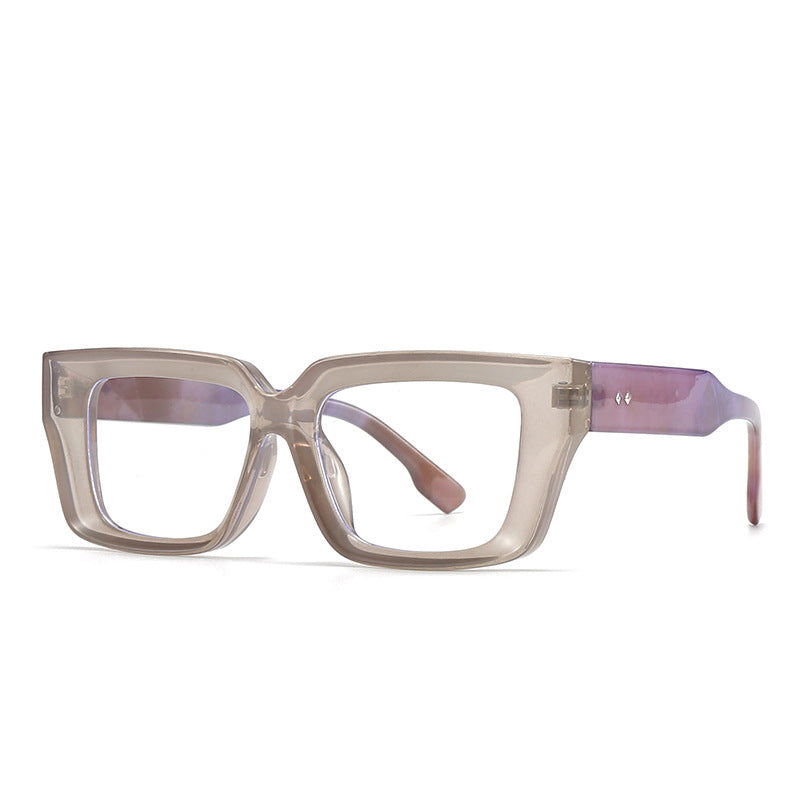 Oversized Chunky Square Clear Glasses - 15Grey