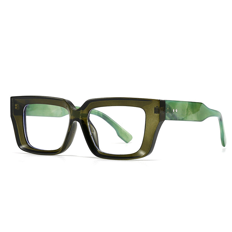 Oversized Chunky Square Clear Glasses - 16Moss