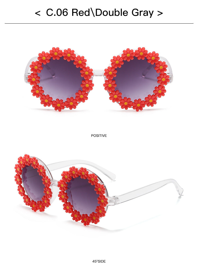 Daisy Flower Round Frame Sunglasses - view 1