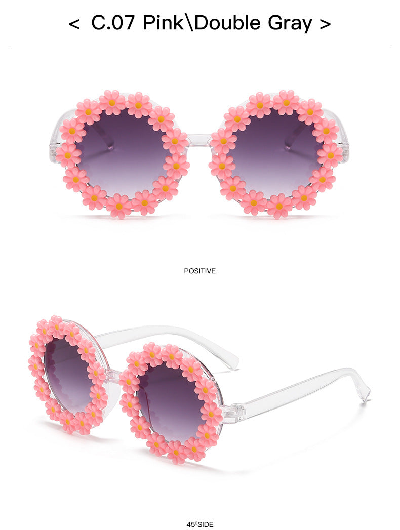 Daisy Flower Round Frame Sunglasses - view 3