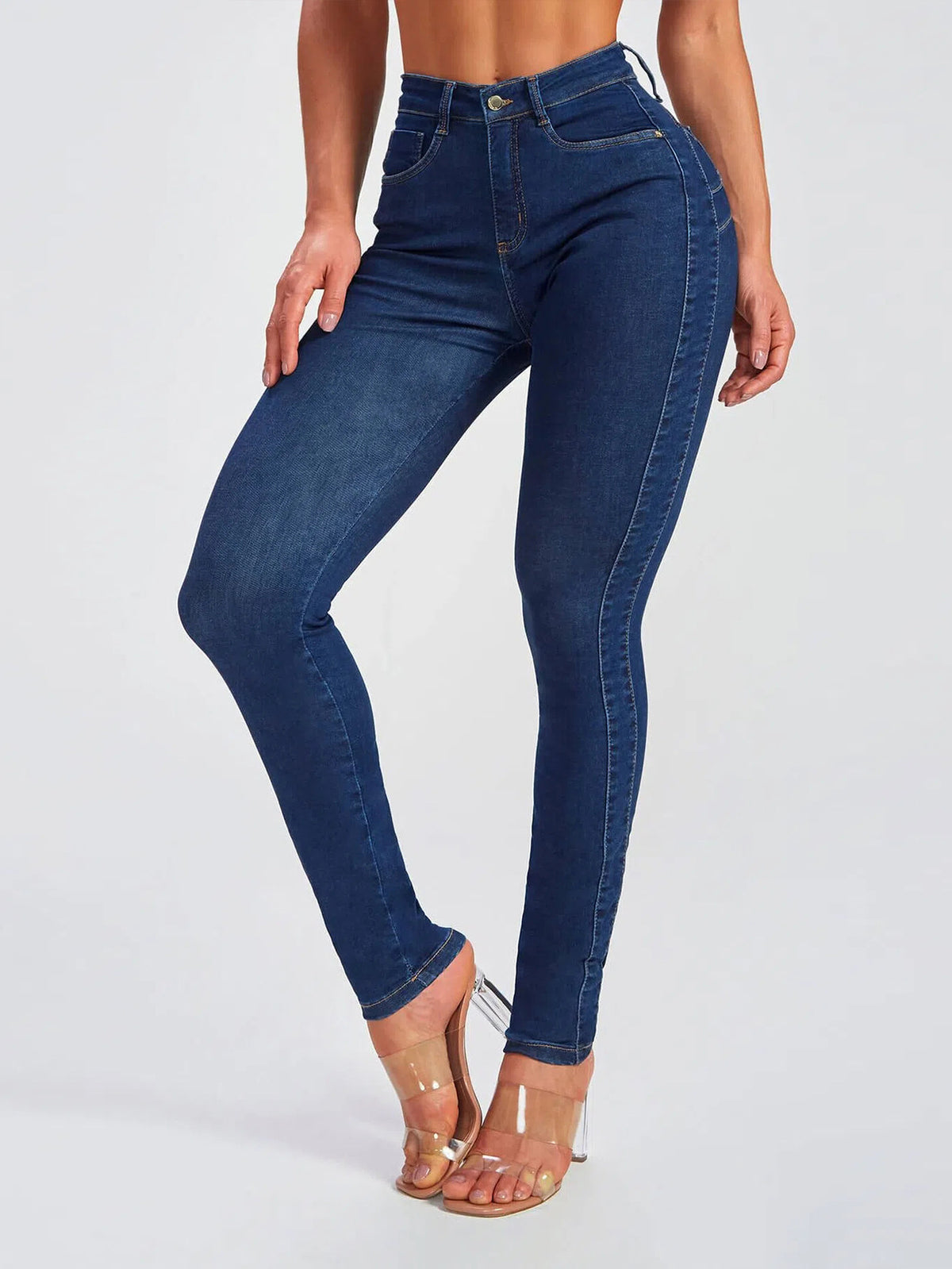 Sculpting High Waist Stretch Skinny Jeans
