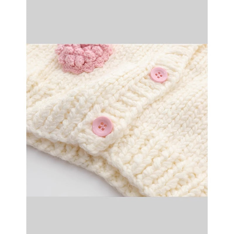 Strawberry Crochet Chunky Knit Sweater - view 3