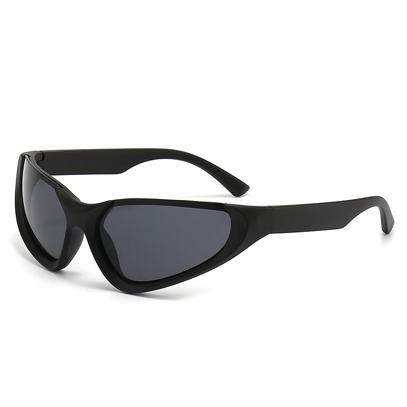 Angular Wraparound Sport Shield Sunglasses - Color_1