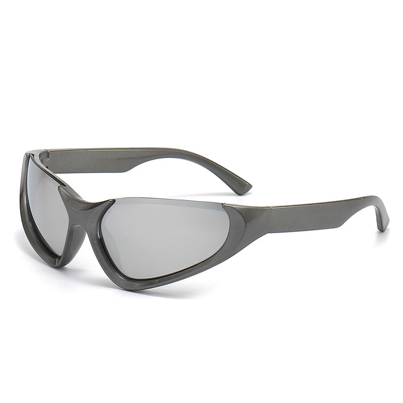 Angular Wraparound Sport Shield Sunglasses - Color_4