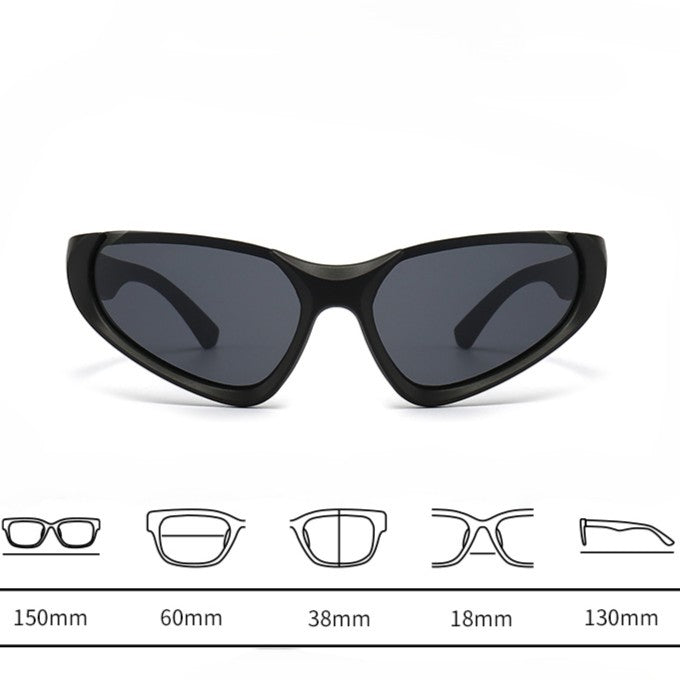 Angular Wraparound Sport Shield Sunglasses - view 1