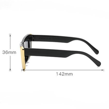 Small Cat Eye Metal Trim Sunglasses - view 2
