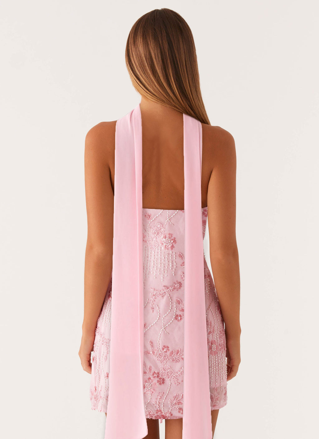 Embroidered Floral Strapless Mini Dress - view 2