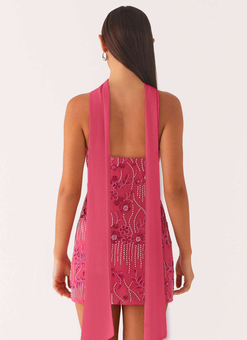 Embroidered Floral Strapless Mini Dress - view 3