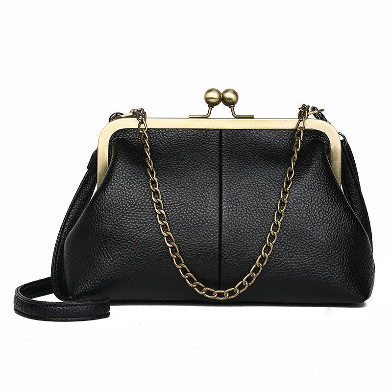 Vintage Kiss Lock Frame Crossbody Bag
