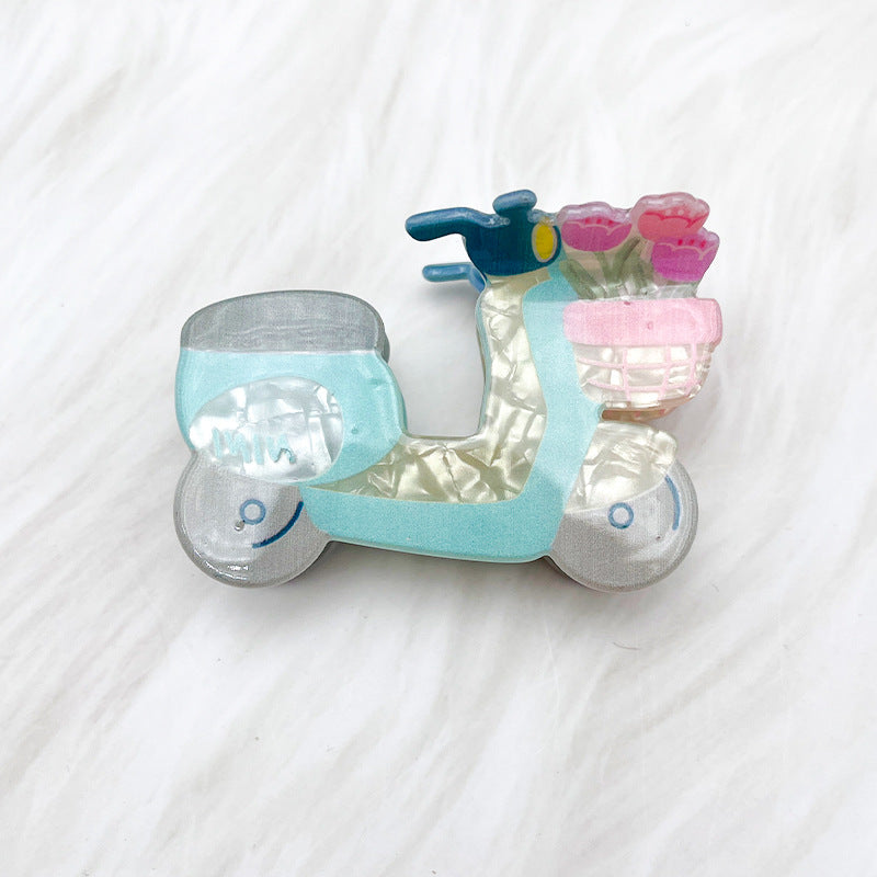 Retro Guitar Telephone Novelty Hair Clip - Tram_Green
