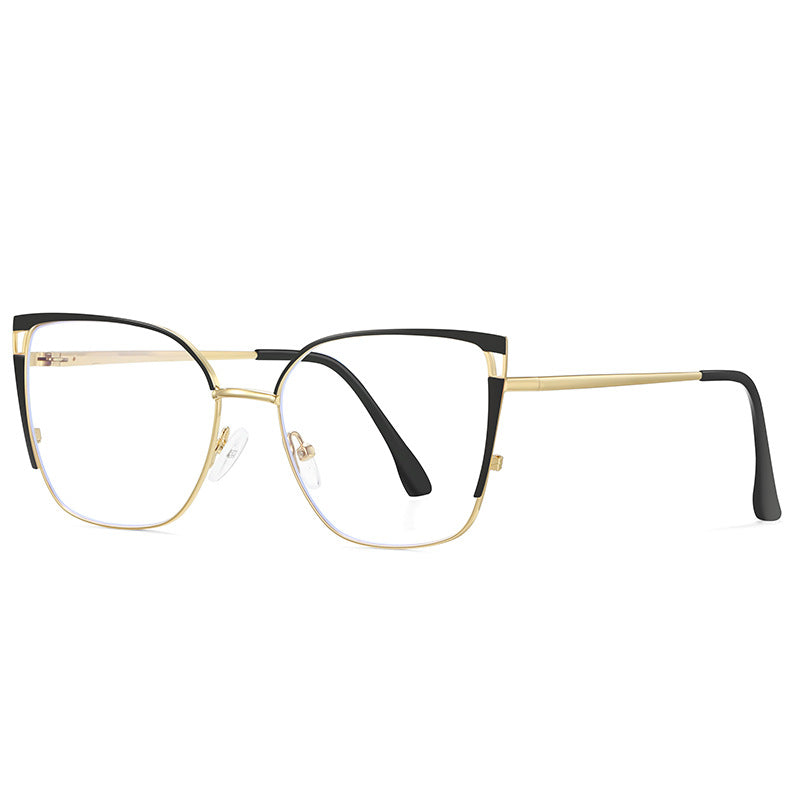 Color Block Cat Eye Blue Light Glasses - Color_3