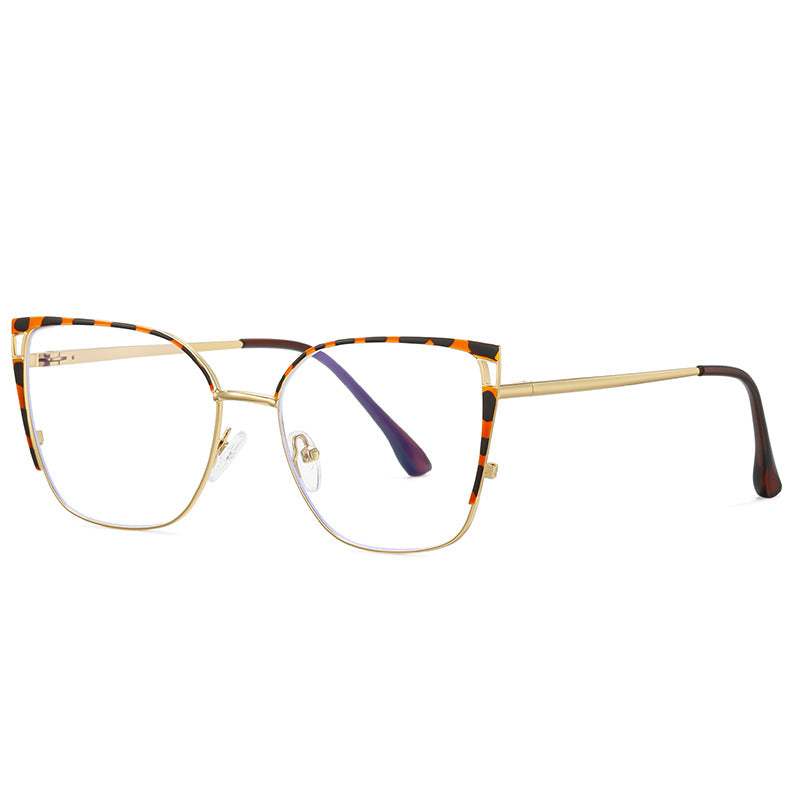 Color Block Cat Eye Blue Light Glasses - Color_5