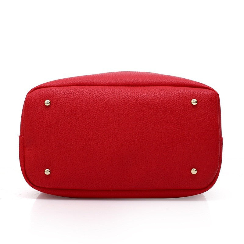 Pebbled Vegan Leather Bucket Satchel