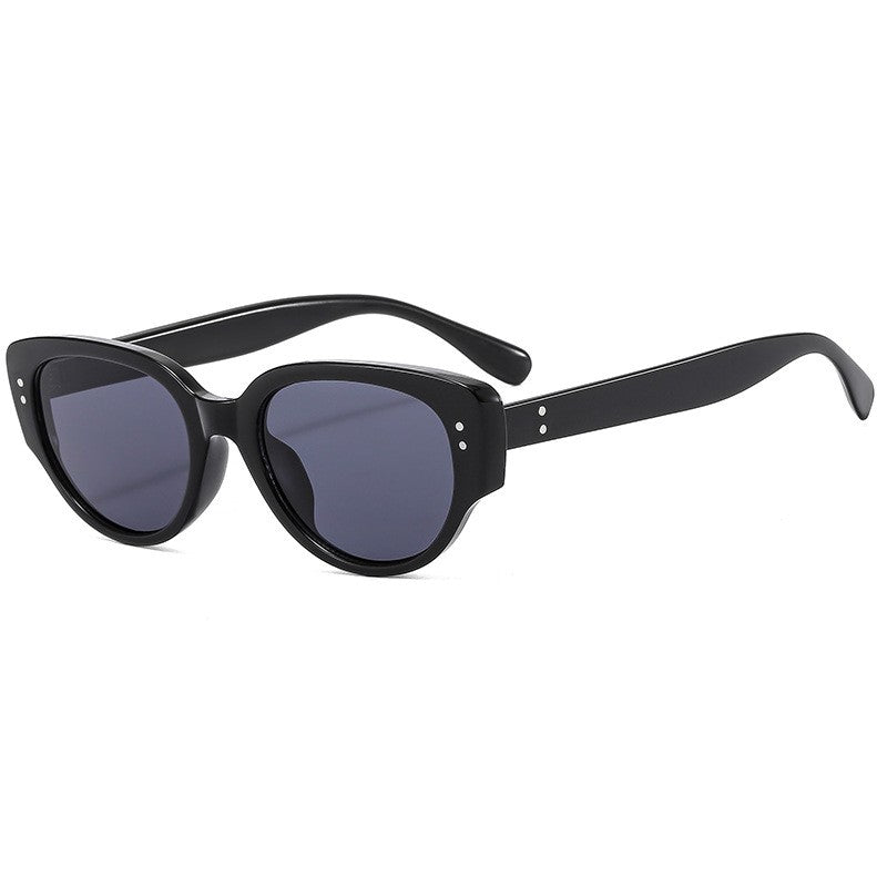 Thick Rim Cat Eye Retro Sunglasses - Color_1