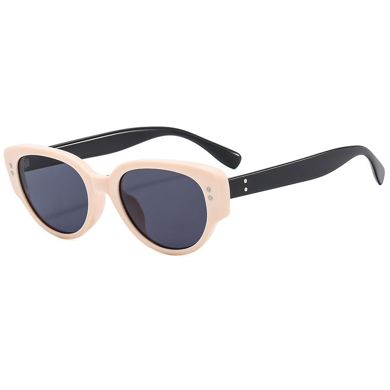 Thick Rim Cat Eye Retro Sunglasses - Color_2