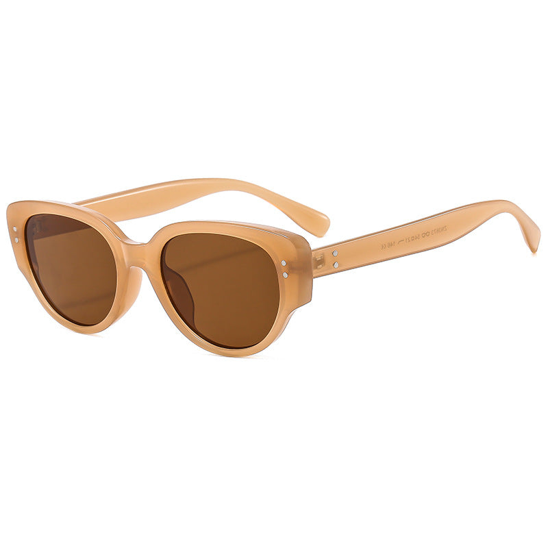 Thick Rim Cat Eye Retro Sunglasses - Color_4