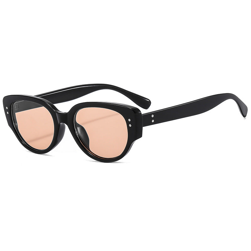 Thick Rim Cat Eye Retro Sunglasses - Color_5