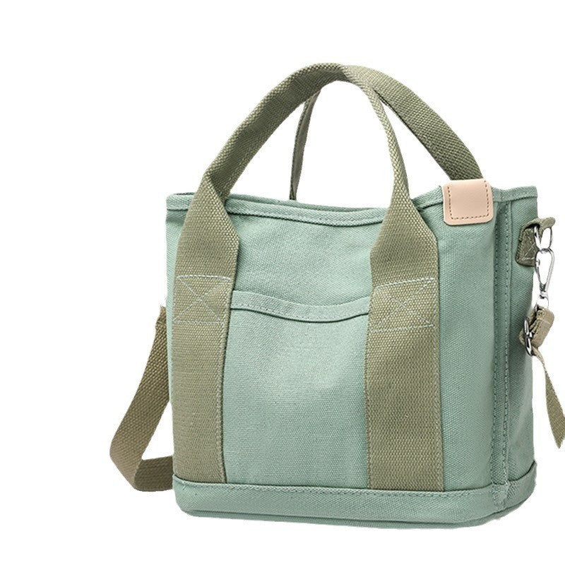 Canvas Mini Tote Bag with Crossbody Strap