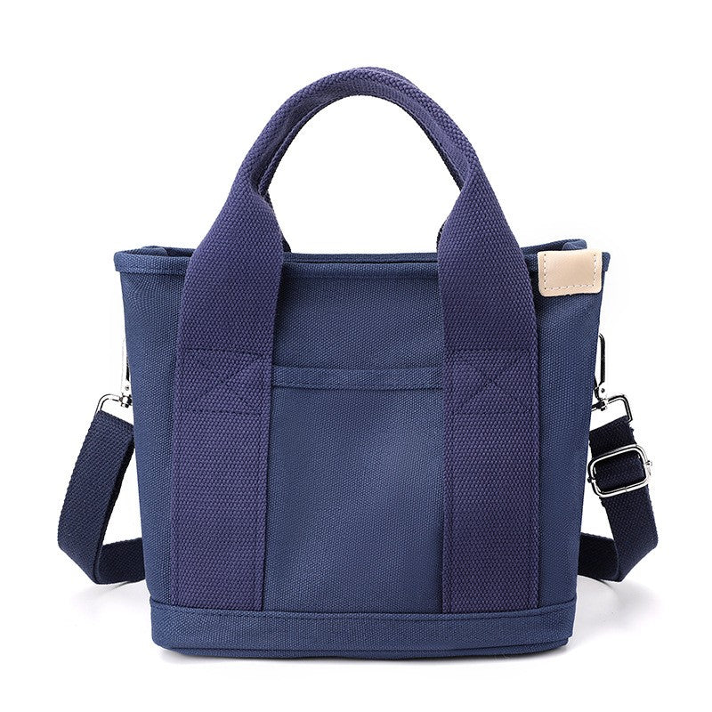 Canvas Mini Tote Bag with Crossbody Strap
