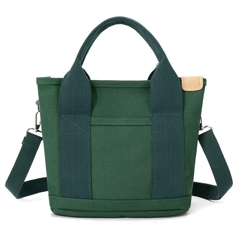 Canvas Mini Tote Bag with Crossbody Strap