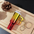 Iridescent Mini Tumbler Keychain - Red