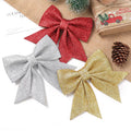 Sparkly Christmas Bow Ornaments for Tree Decorating