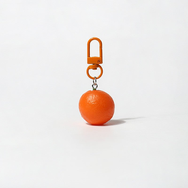 Realistic Orange Fruit Charm Keychain - Color_1