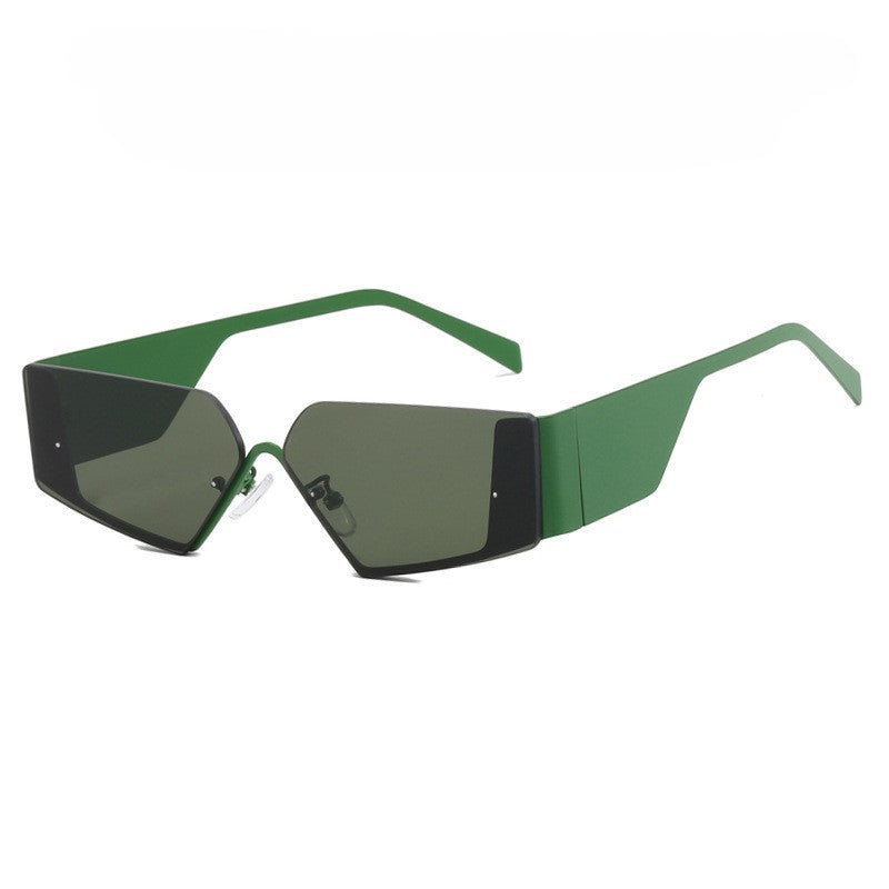 Y2K Rimless Wrap Shield Sunglasses
