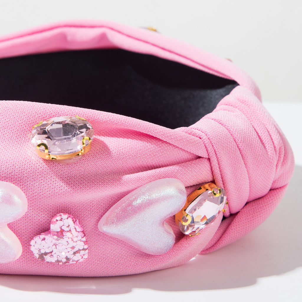 Jewel Gem Resin Heart Knot Headband - view 2