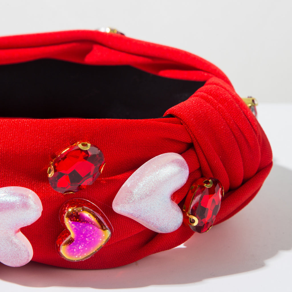 Jewel Gem Resin Heart Knot Headband - view 3