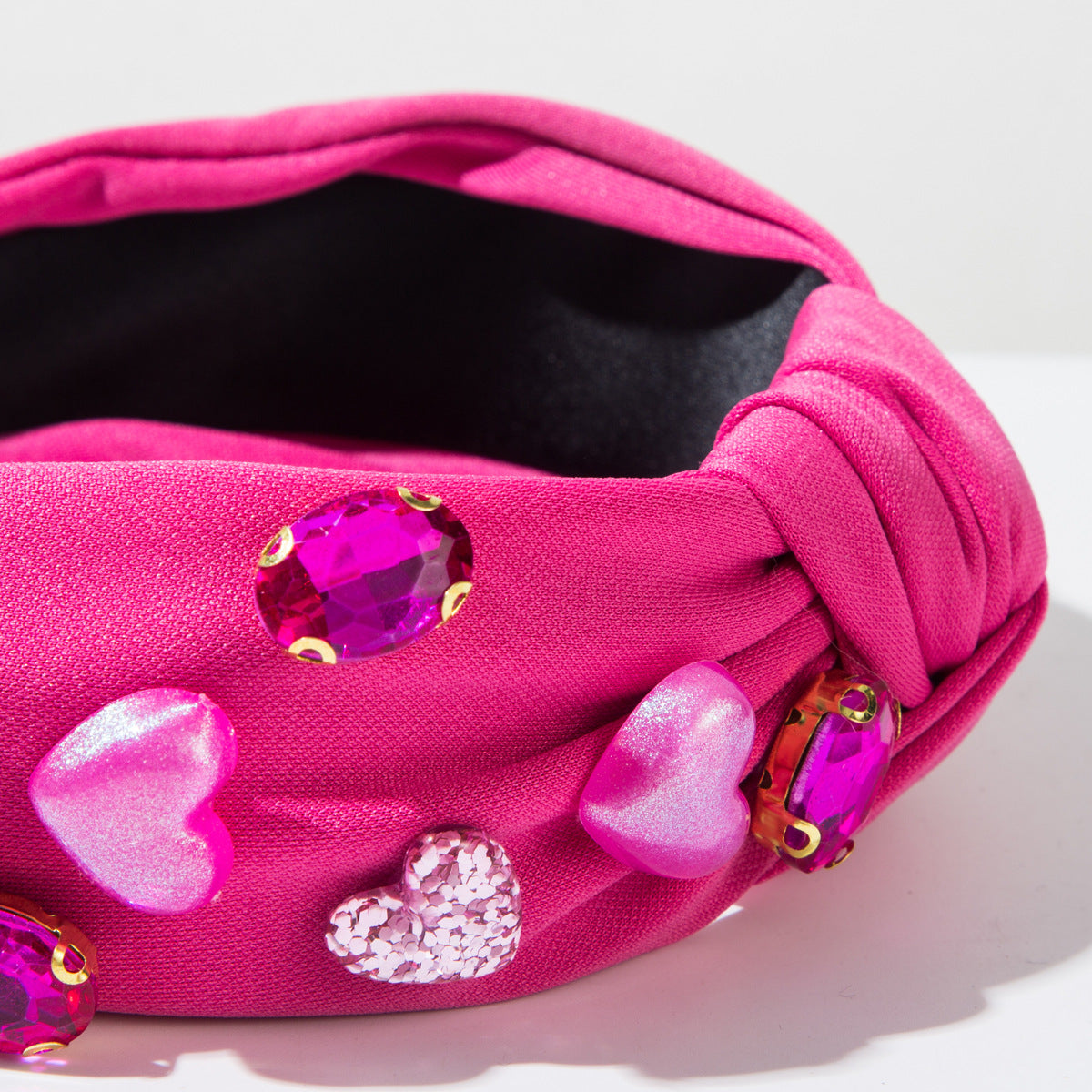 Jewel Gem Resin Heart Knot Headband - view 4