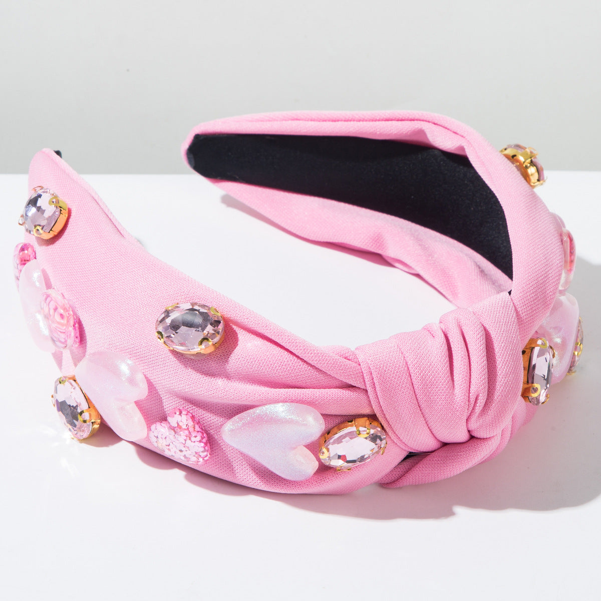 Jewel Gem Resin Heart Knot Headband - view 5
