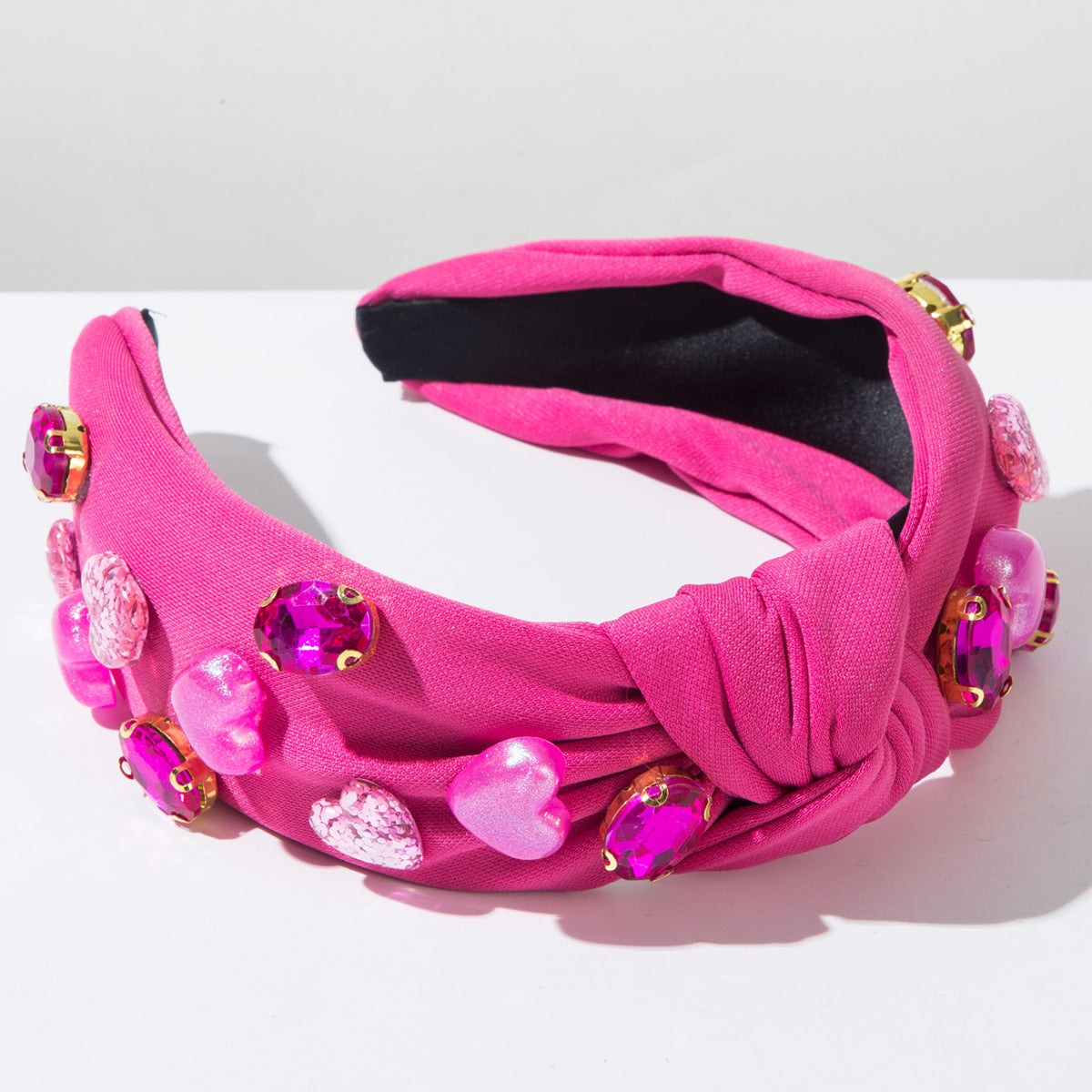 Jewel Gem Resin Heart Knot Headband - view 6