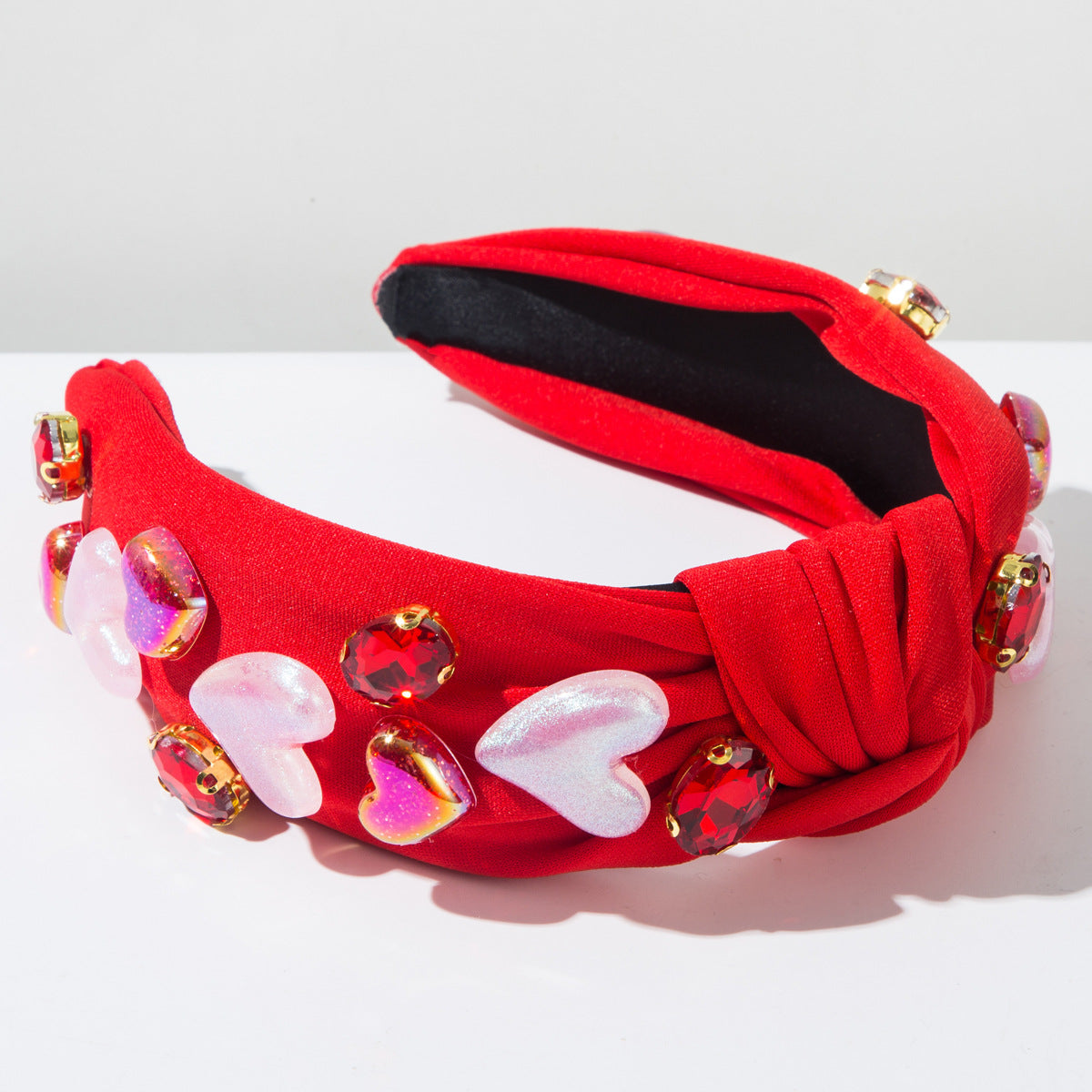 Jewel Gem Resin Heart Knot Headband - view 7