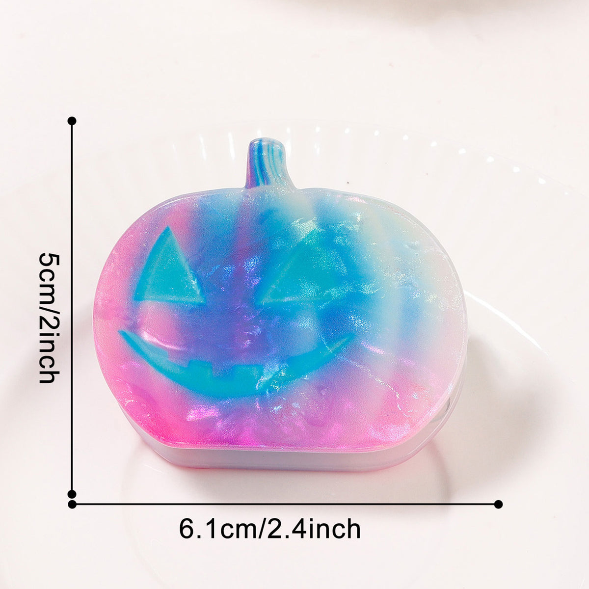 Iridescent Ghost Pumpkin Claw Clip - C1