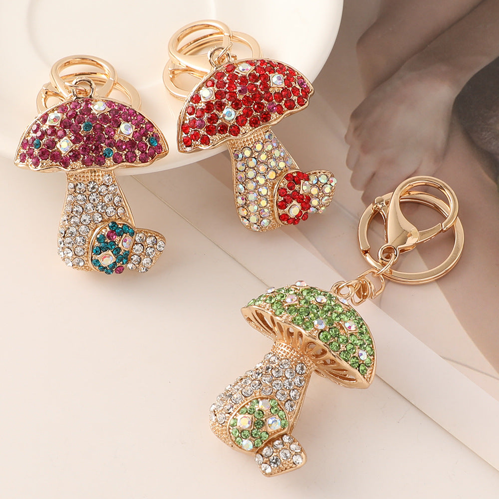 Crystal Mushroom Bag Charm Keychain - view 1